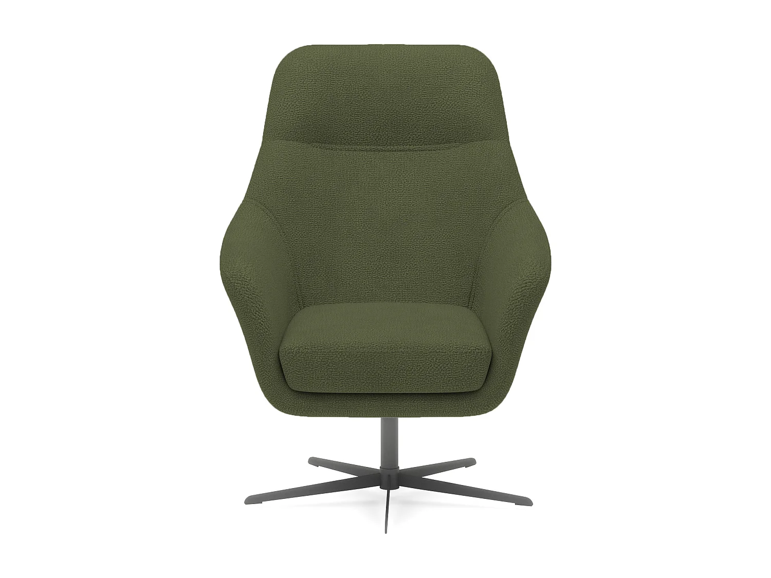 Relax Collection Fauteuil pivotant CUBO – Confortable, pivotant, design moderne, 76x97x76 cm, couleur : Vert