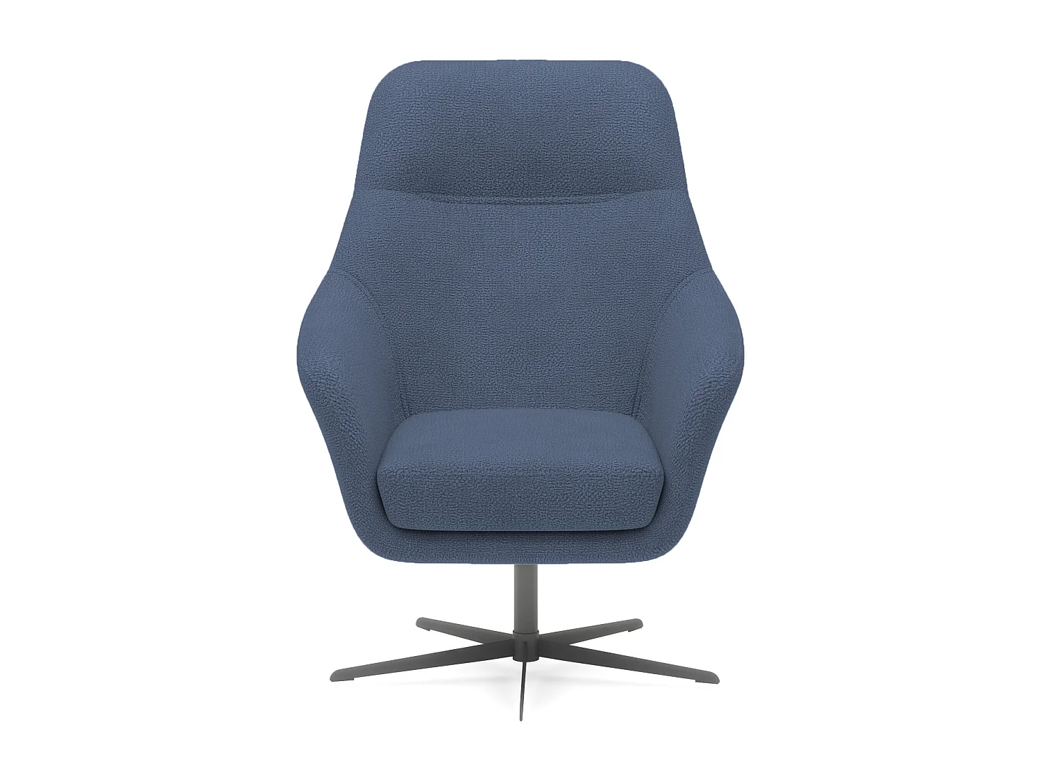 Relax Collection Fauteuil pivotant CUBO – Confortable, pivotant, design moderne, 76x97x76 cm, couleur : Bleu marine