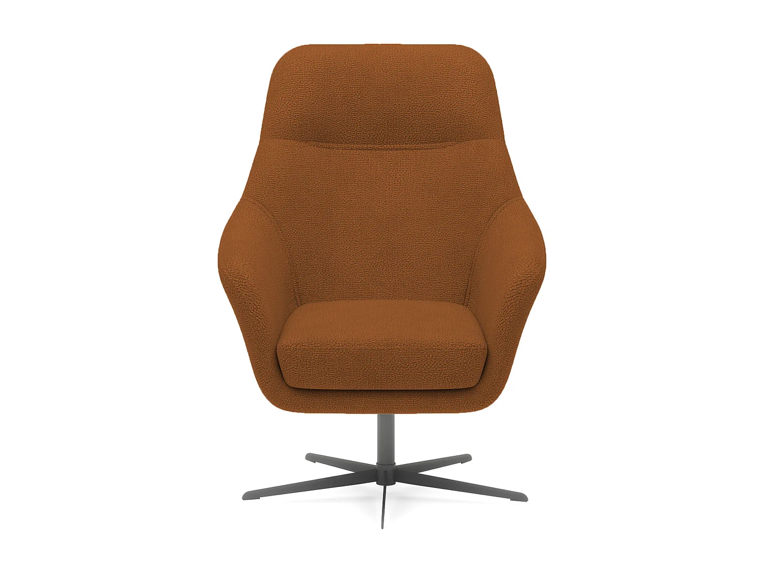 Relax Collection Fauteuil pivotant CUBO – Confortable, pivotant, design moderne, 76x97x76 cm, couleur : Cuivré