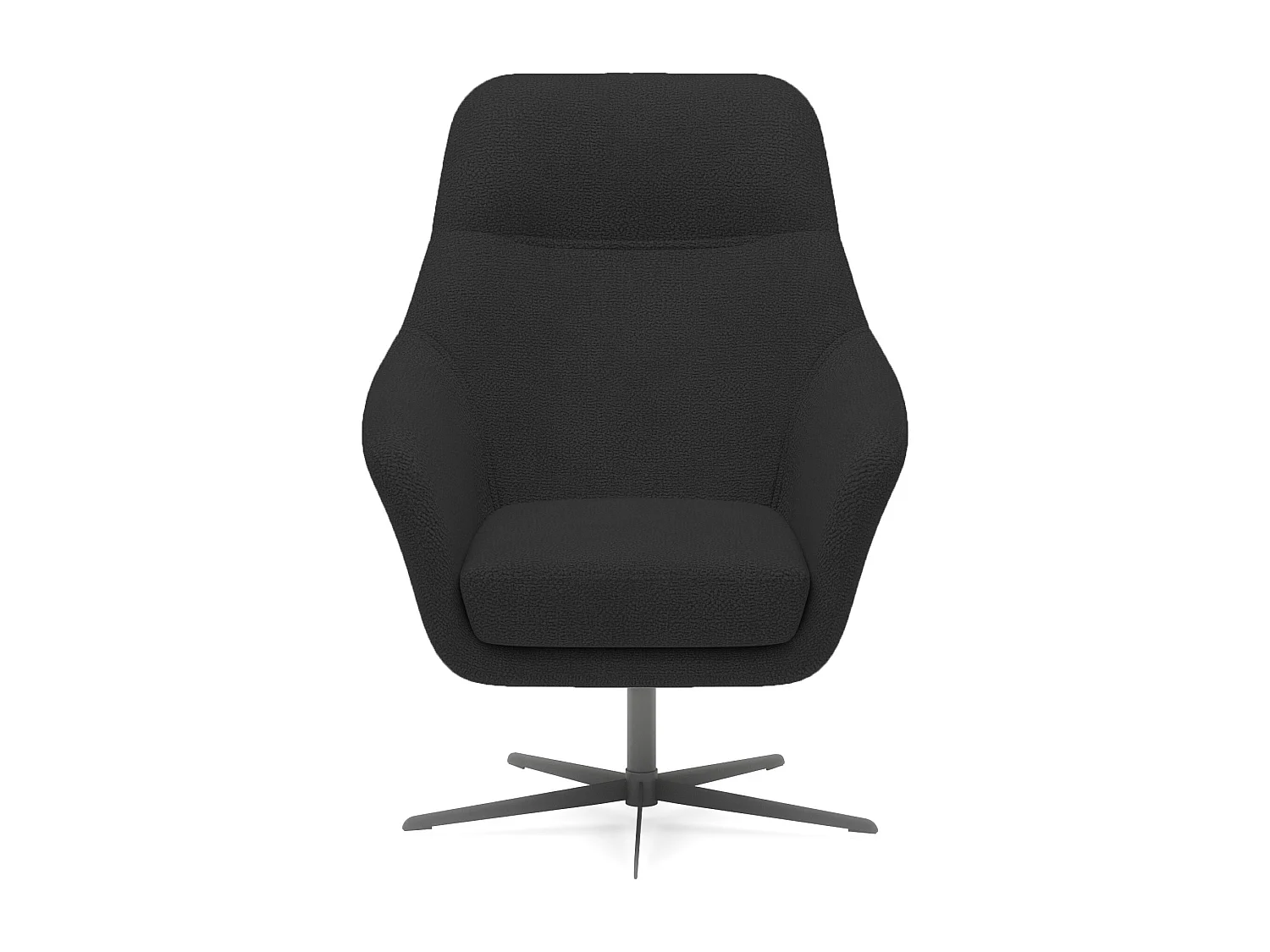 Relax Collection Fauteuil pivotant CUBO – Confortable, pivotant, design moderne, 76x97x76 cm, couleur : Noir