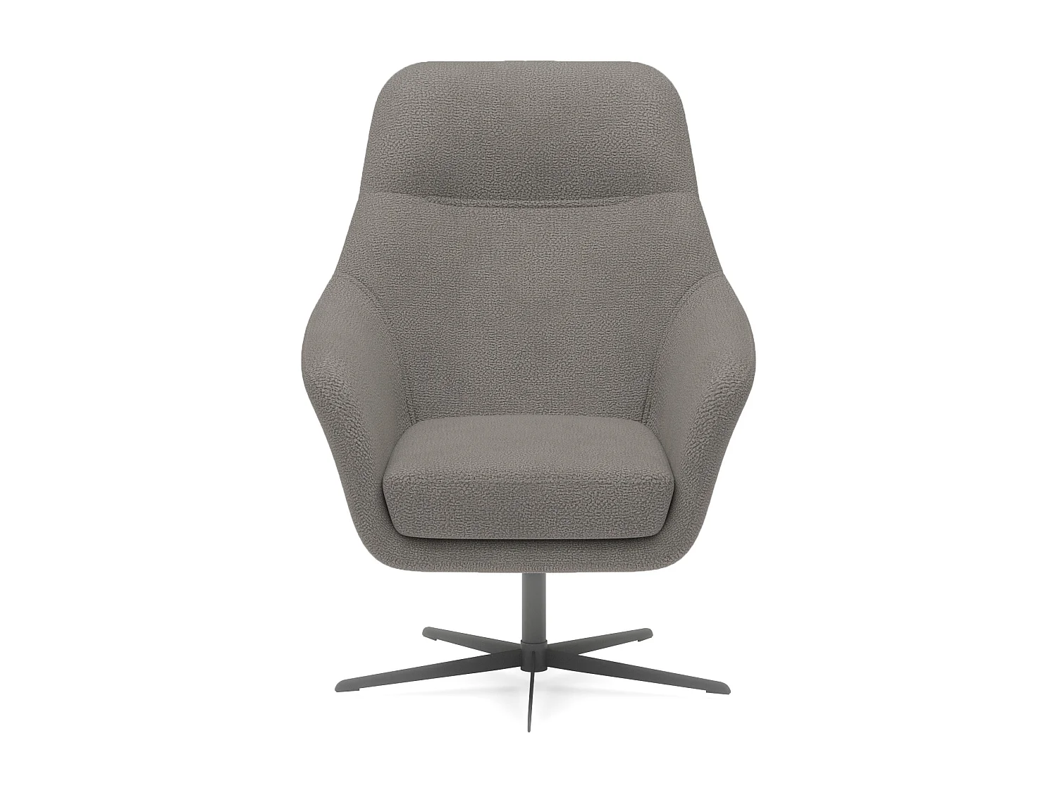Relax Collection Fauteuil pivotant CUBO – Confortable, pivotant, design moderne, 76x97x76 cm, couleur : Gris