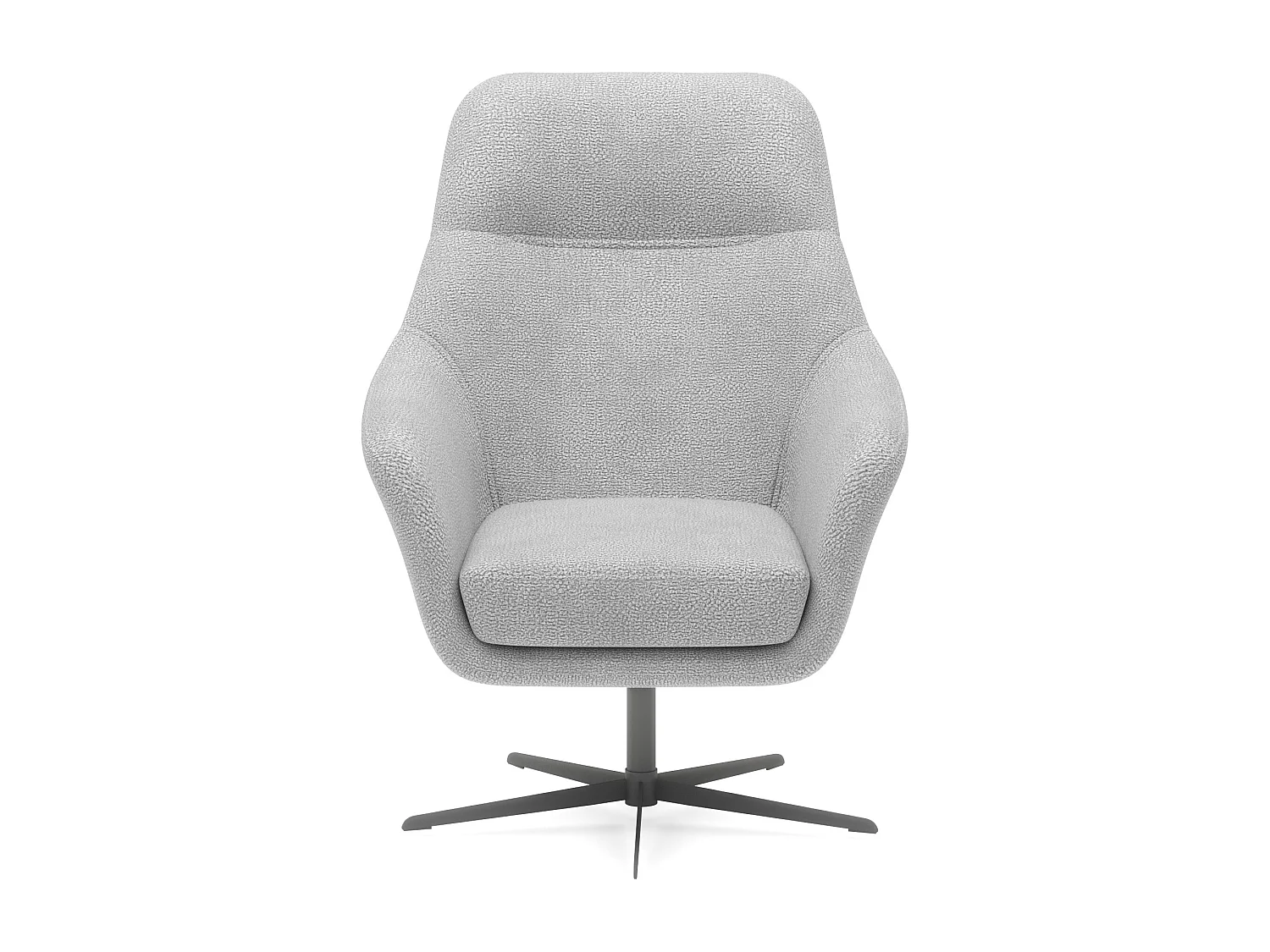 Relax Collection Fauteuil pivotant CUBO – Confortable, pivotant, design moderne, 76x97x76 cm, couleur : Gris clair