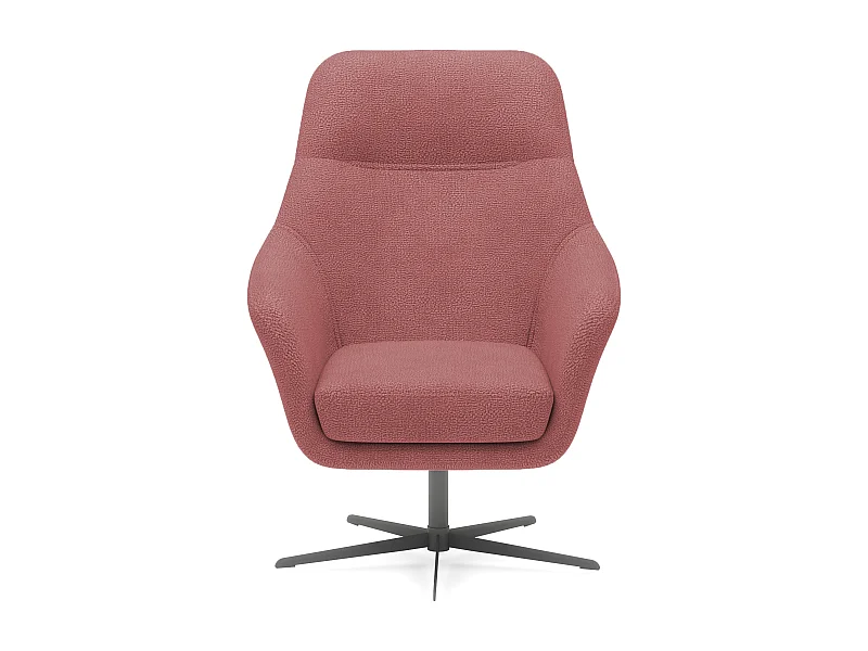 Relax Collection Fauteuil pivotant CUBO – Confortable, pivotant, design moderne, 76x97x76 cm, couleur : Rose