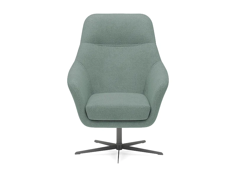 Relax Collection Draaistoel CUBO – comfortabel, draaiend, modern design, 76x97x76 cm, kleur: Mint