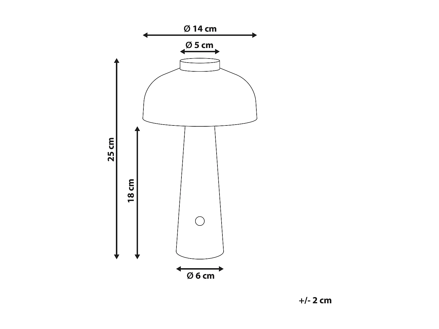 Bezprzewodowa lampa stołowa LED AGUSAN Ze ściemniaczem Metal Czarny