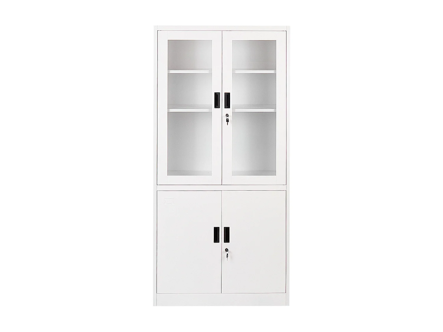 Vitrine en verre MALACHITE Métal 90 cm Blanc