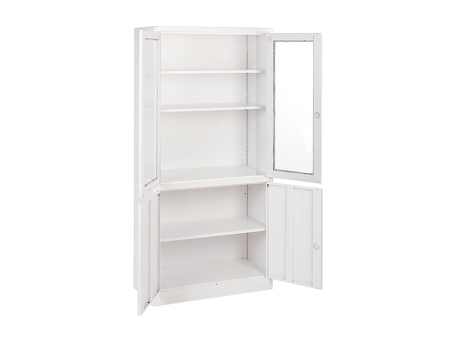 Vitrine en verre MALACHITE Métal 90 cm Blanc