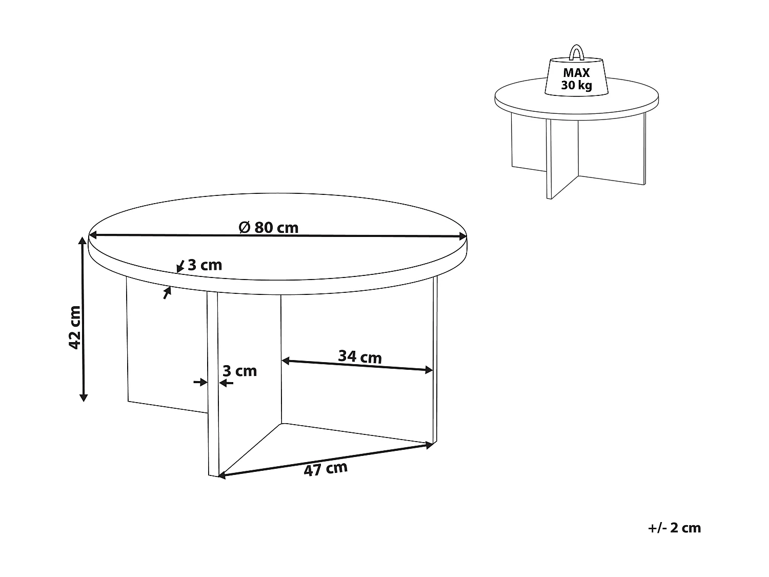 Table basse STANTON Marron clair