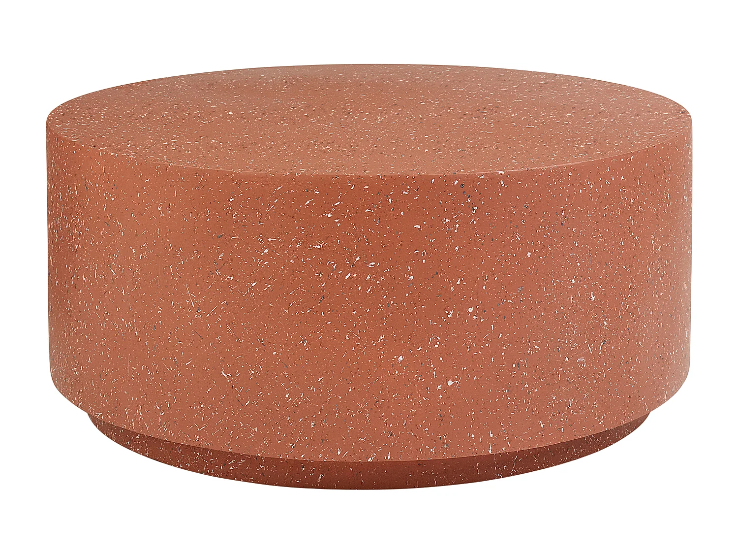 Table basse TREZZO 90 cm 90 cm Effet terrasse Terrazzo rouge