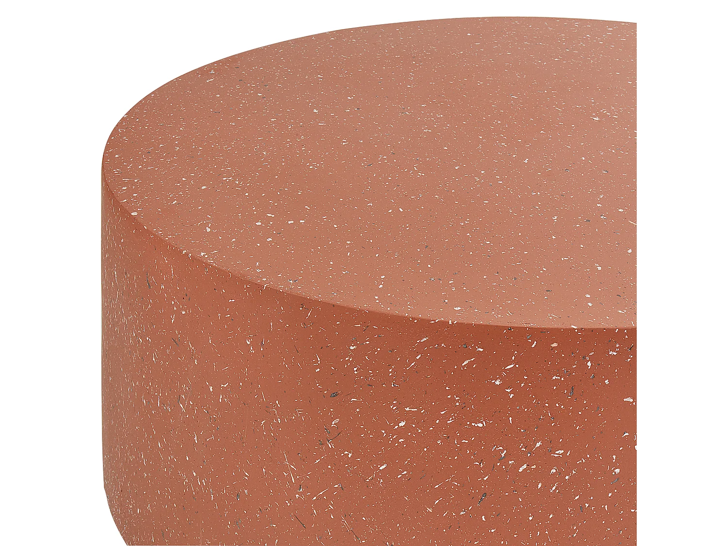 Table basse TREZZO 90 cm 90 cm Effet terrasse Terrazzo rouge