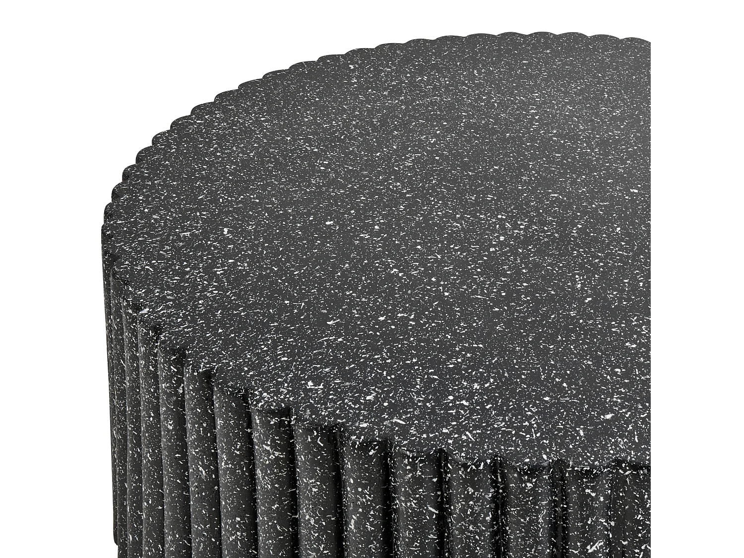 Table basse POZZA II 106 cm 106 cm Effet terrasse Terrazzo noir