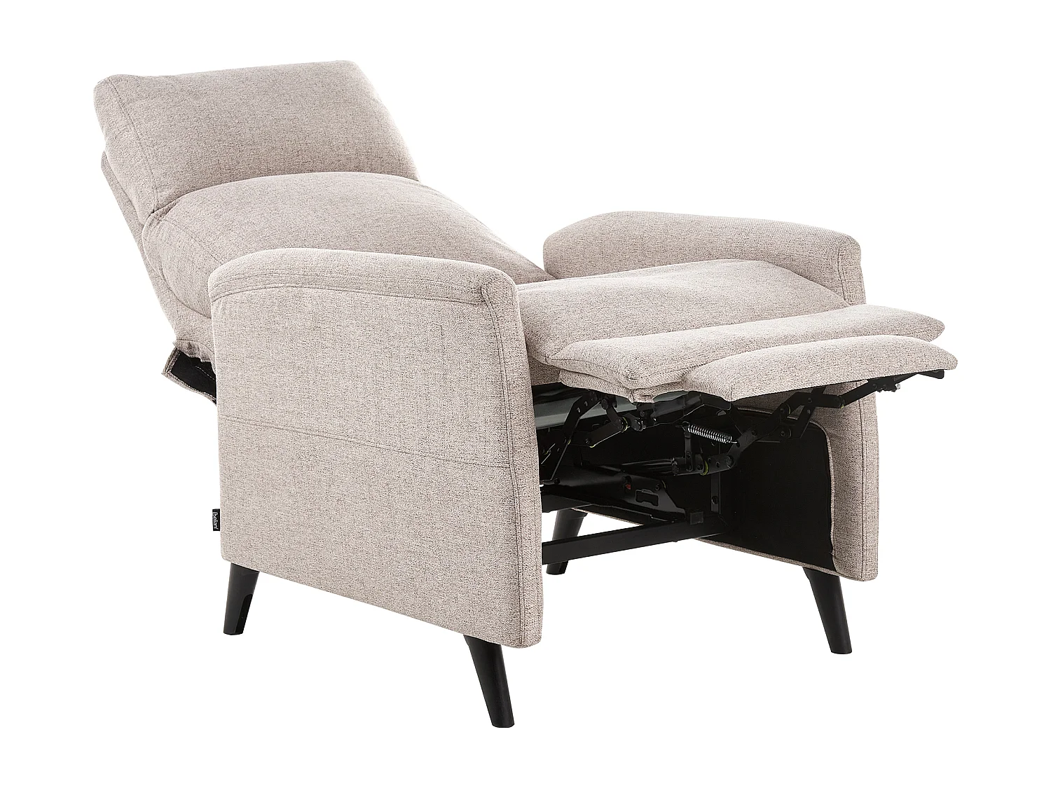 Fauteuil inclinable SELVIK Repose-pieds inclus Tissu Taupe