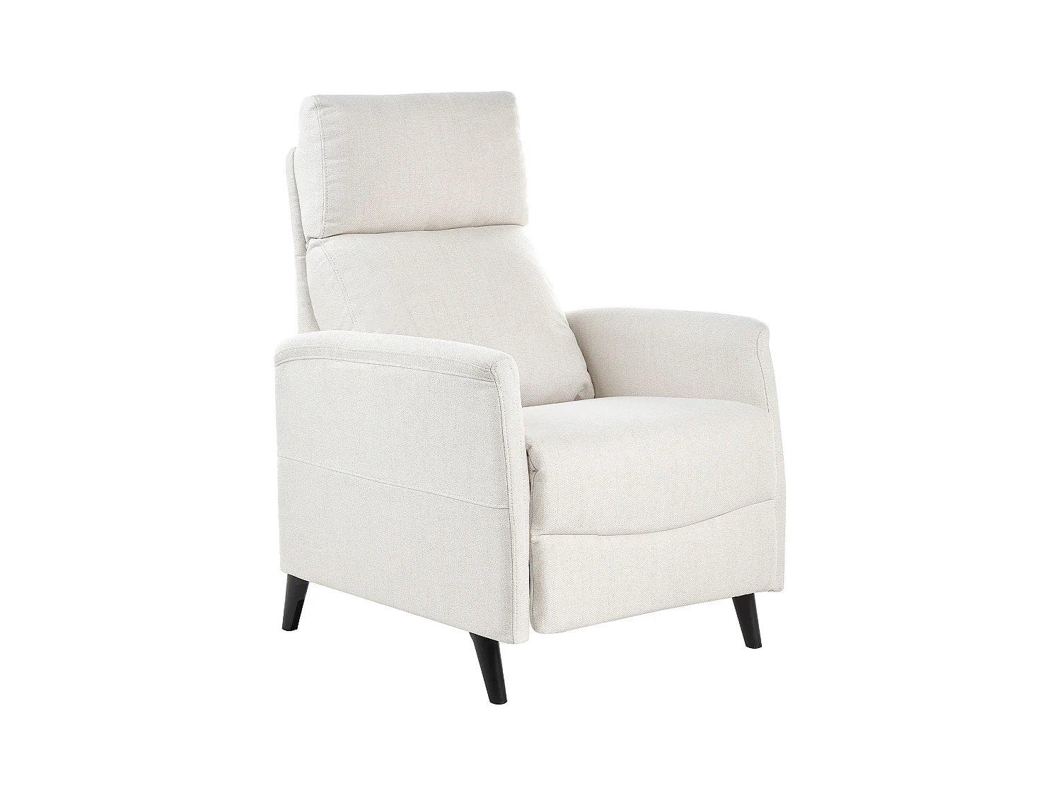 Fauteuil inclinable SELVIK Repose-pieds inclus Tissu Blanc cassé