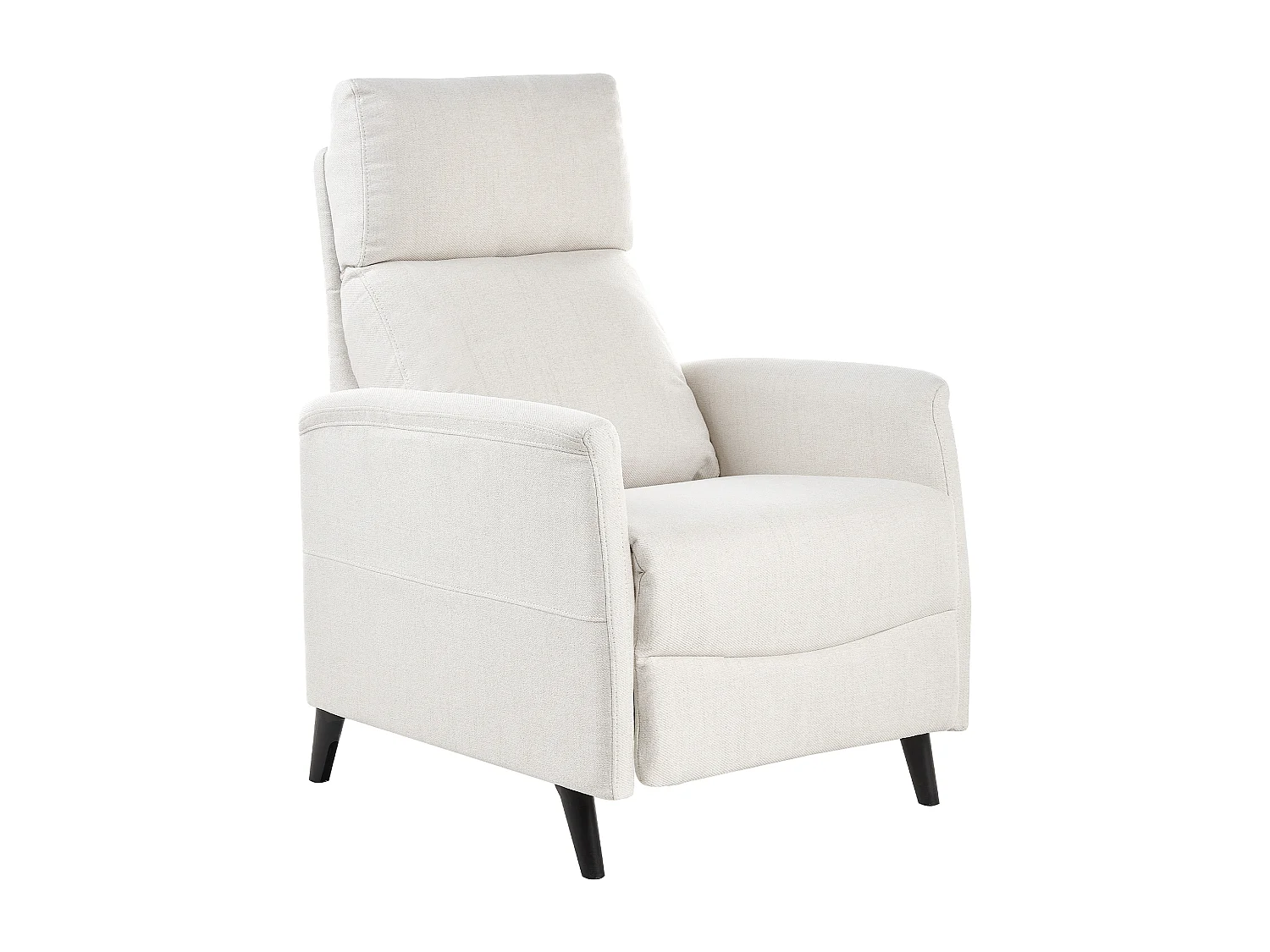 Fauteuil inclinable SELVIK Repose-pieds inclus Tissu Blanc cassé