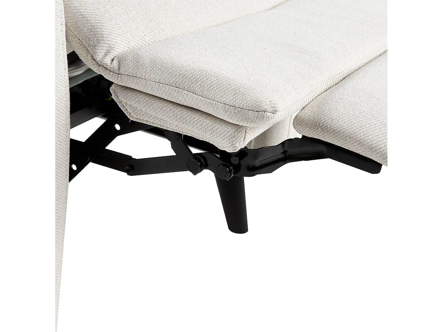 Fauteuil inclinable SELVIK Repose-pieds inclus Tissu Blanc cassé