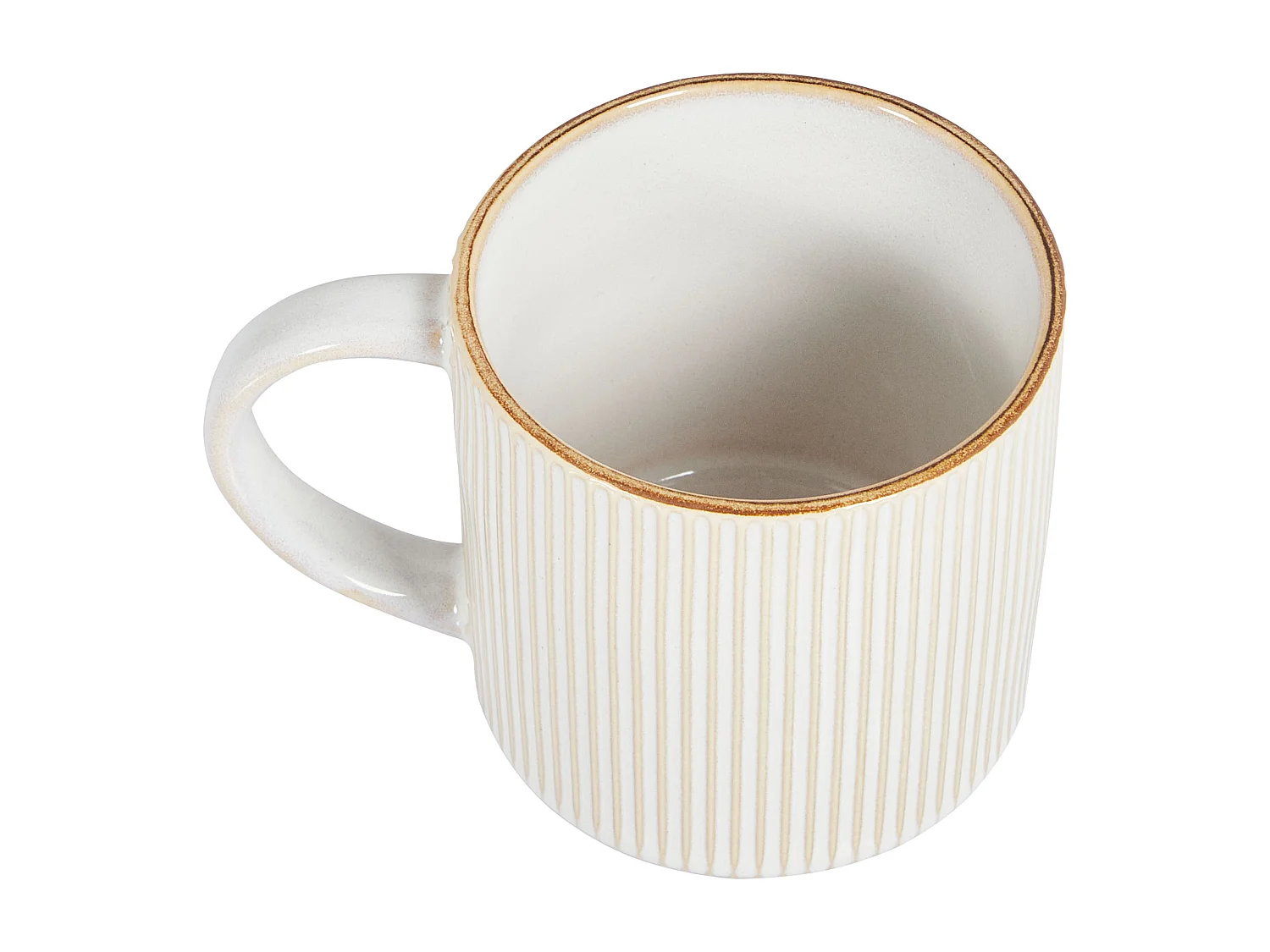 Set van 4 mokken MUGWORT Steengoed Lichtbeige