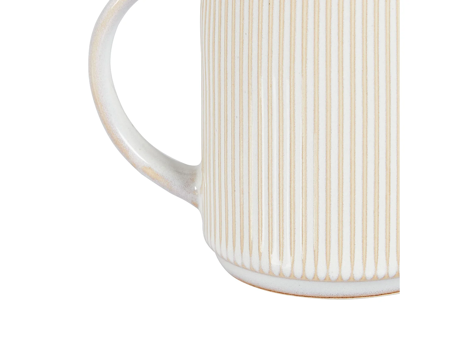 Set of 4 Mugs MUGWORT Stoneware Light Beige