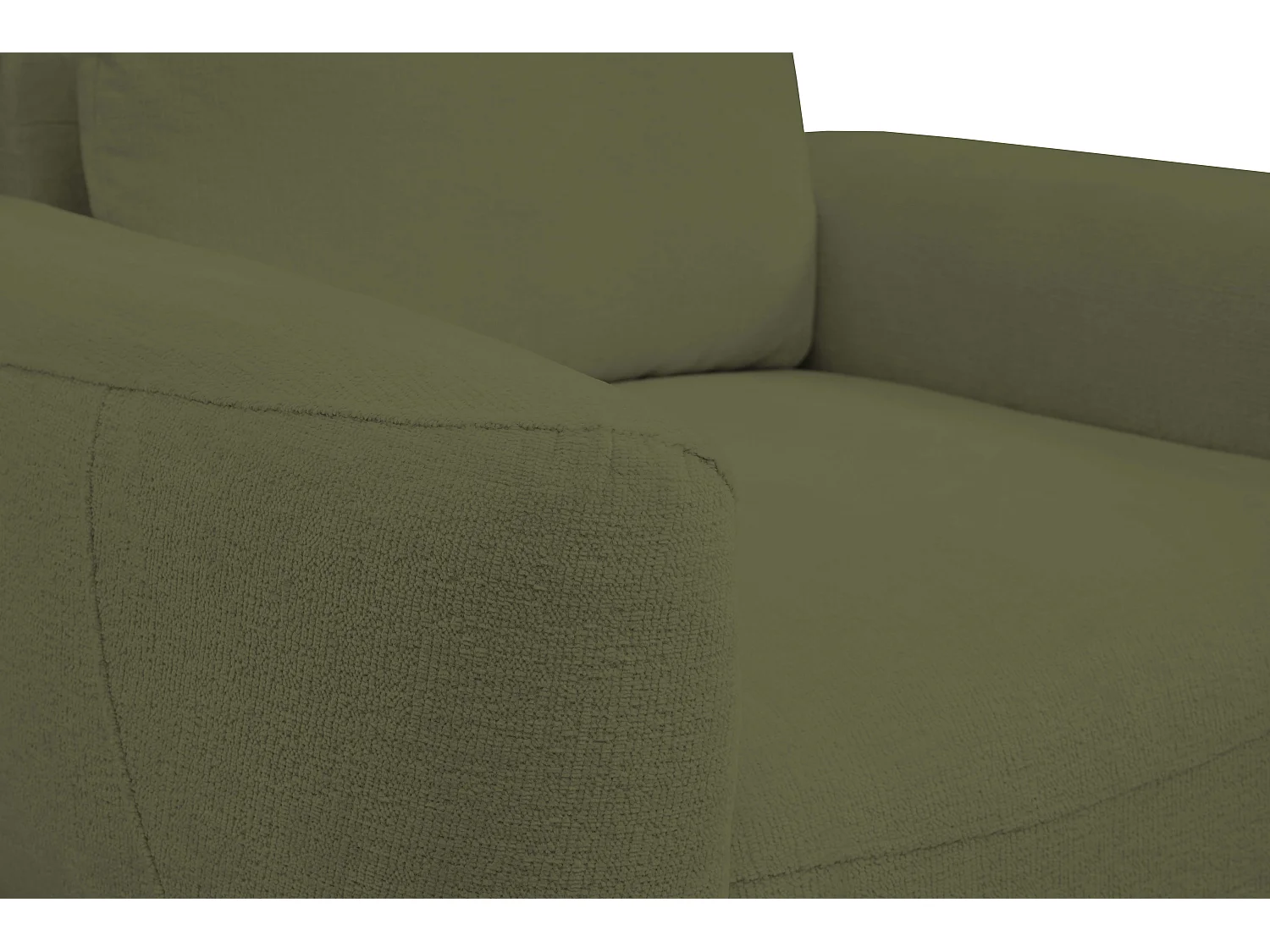 Fotel BOHO nowoczesny elegancki z drewnianymi nogami, z oparciem i podłokietnikami, do salonu i biura, rozmiar: 90x91x102cm OLIWKOWY