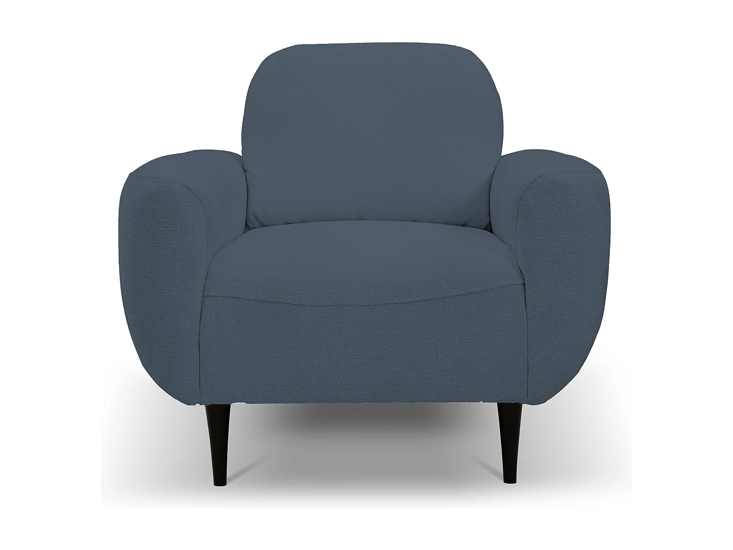 Fotel BOHO nowoczesny elegancki z drewnianymi nogami, z oparciem i podłokietnikami, do salonu i biura, rozmiar: 90x91x102cm BŁĘKITNY