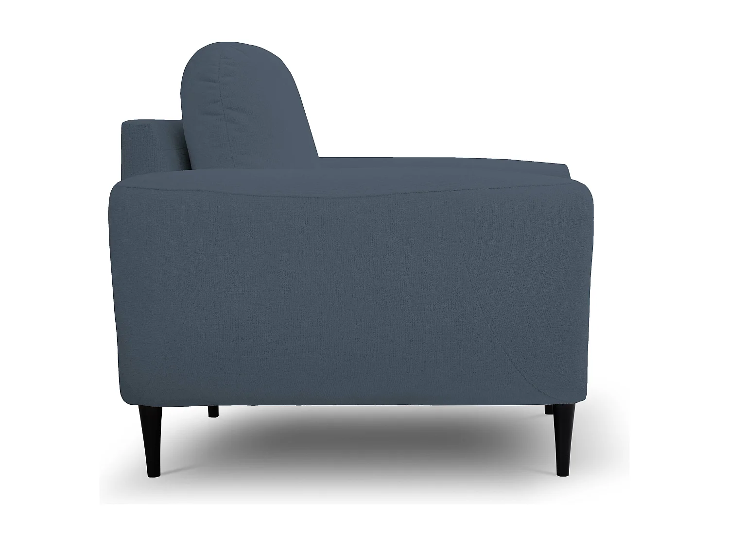 Fotel BOHO nowoczesny elegancki z drewnianymi nogami, z oparciem i podłokietnikami, do salonu i biura, rozmiar: 90x91x102cm BŁĘKITNY