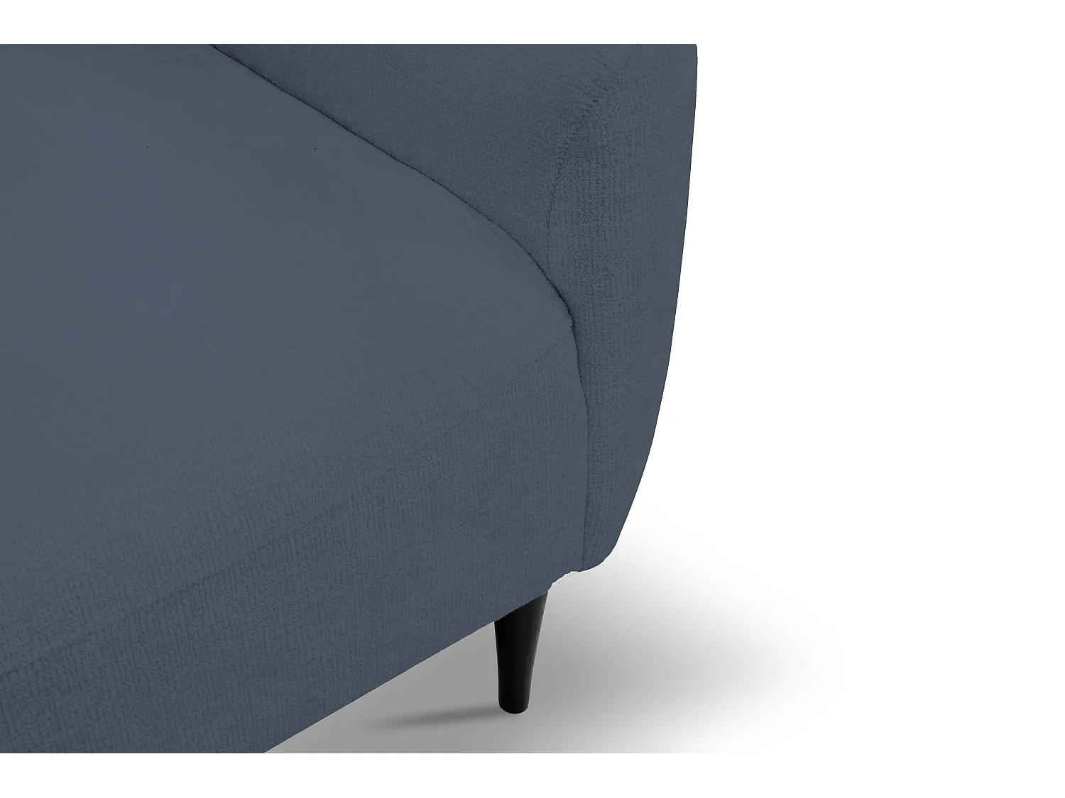 Fotel BOHO nowoczesny elegancki z drewnianymi nogami, z oparciem i podłokietnikami, do salonu i biura, rozmiar: 90x91x102cm BŁĘKITNY