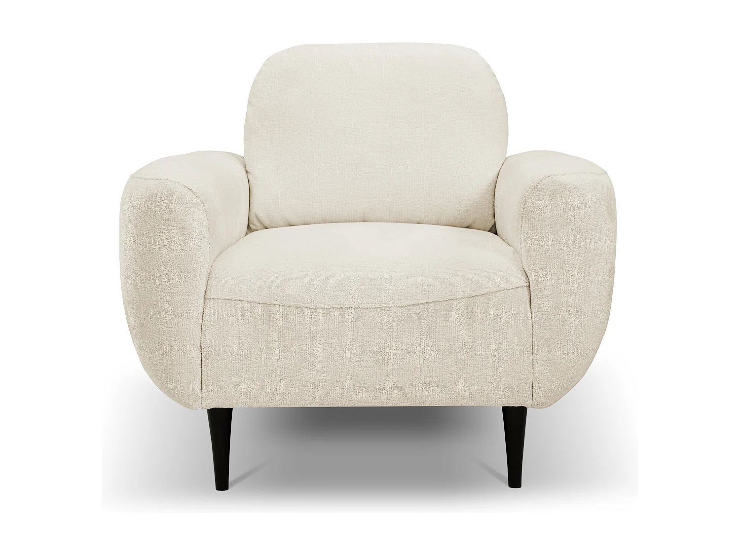 Fauteuil BOHO Moderne élégante chaise rembourrée avec pieds en bois, dossier et accoudoirs, 90x91x102 cm STRAND