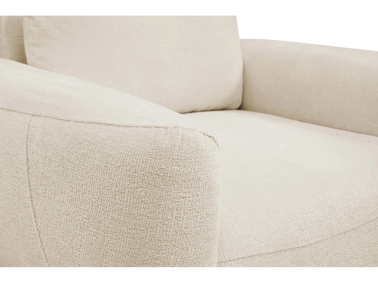 Fauteuil BOHO Moderne élégante chaise rembourrée avec pieds en bois, dossier et accoudoirs, 90x91x102 cm STRAND