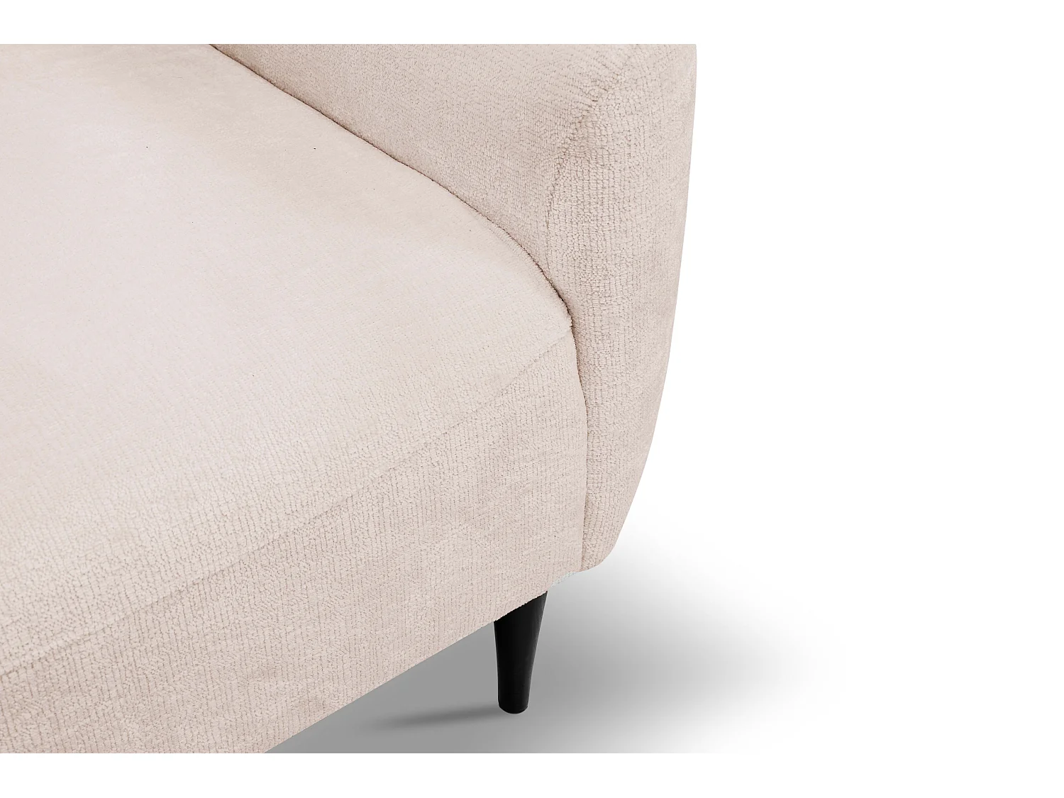 BOHO Fauteuil Moderne Elegante Stoffen Fauteuil met Houten Poten, Rugleuning en Armleuningen, 90x91x102cm PULVERPINKEL