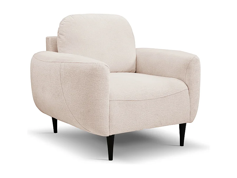 Fauteuil BOHO Moderne élégante chaise rembourrée avec pieds en bois, dossier et accoudoirs, 90x91x102 cm PULVERPINK