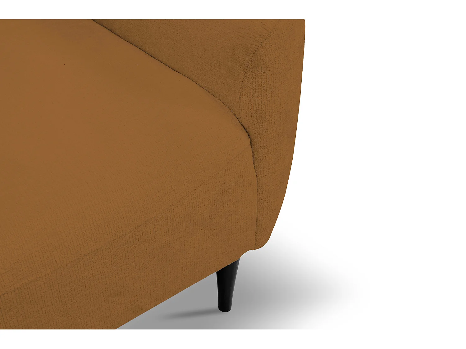 Fotel BOHO nowoczesny elegancki z drewnianymi nogami, z oparciem i podłokietnikami, do salonu i biura, rozmiar: 90x91x102cm MIEDŹ