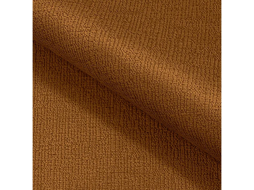 Fotel BOHO nowoczesny elegancki z drewnianymi nogami, z oparciem i podłokietnikami, do salonu i biura, rozmiar: 90x91x102cm MIEDŹ