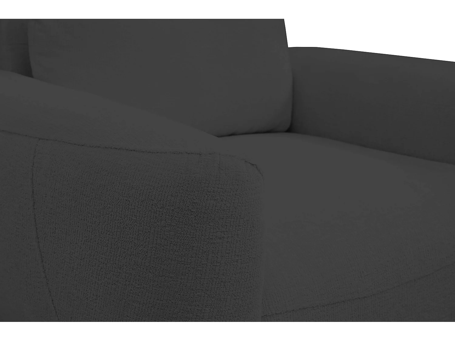 Fotel BOHO nowoczesny elegancki z drewnianymi nogami, z oparciem i podłokietnikami, do salonu i biura, rozmiar: 90x91x102cm GRAFITOWY