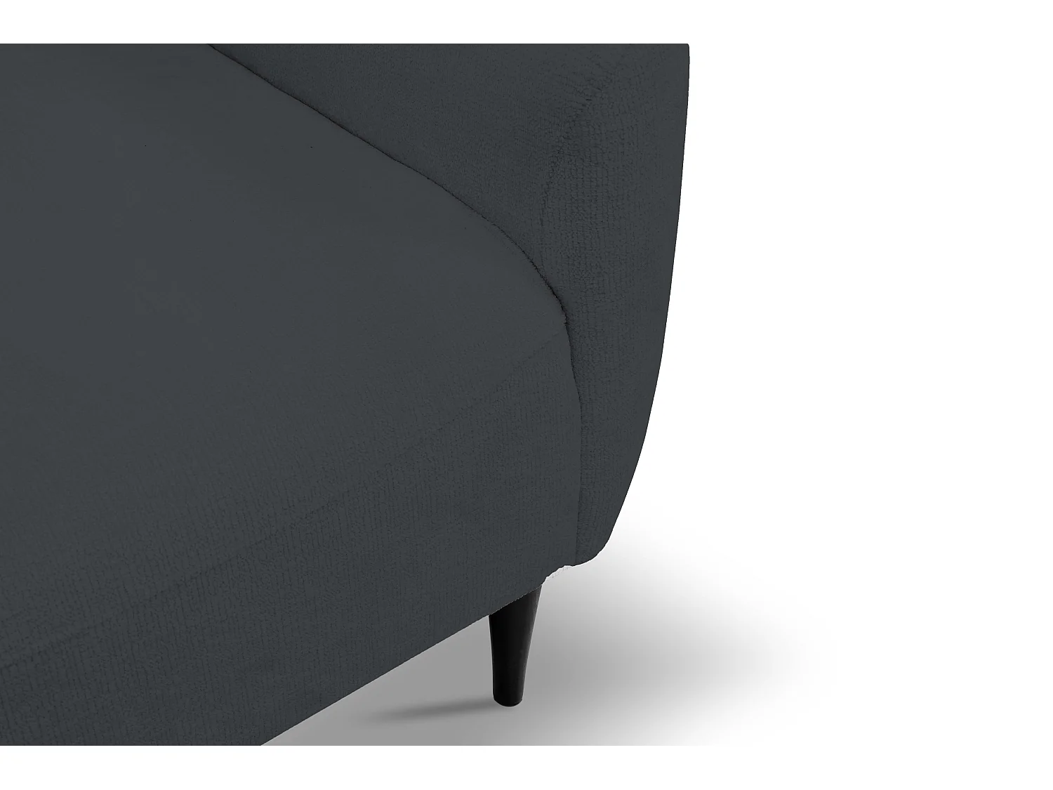 Fotel BOHO nowoczesny elegancki z drewnianymi nogami, z oparciem i podłokietnikami, do salonu i biura, rozmiar: 90x91x102cm GRAFITOWY