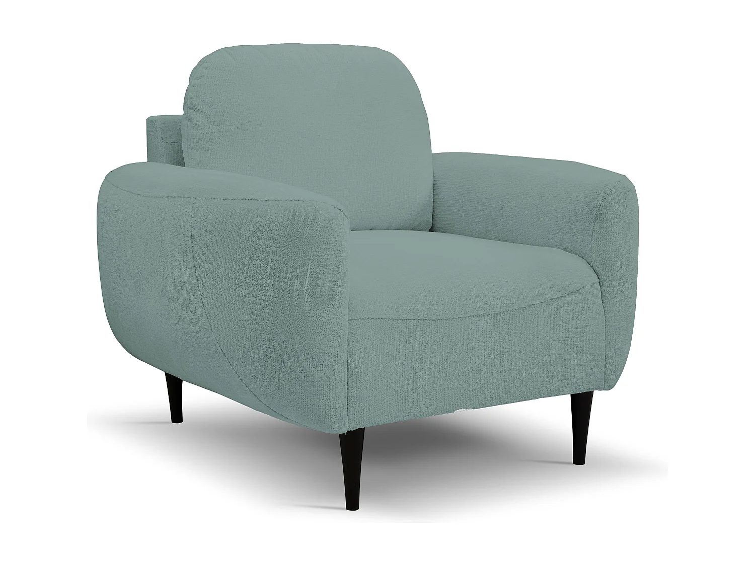 BOHO Fauteuil Moderne Elegante Stoffen Fauteuil met Houten Poten, Rugleuning en Armleuningen, 90x91x102cm MÜNZE