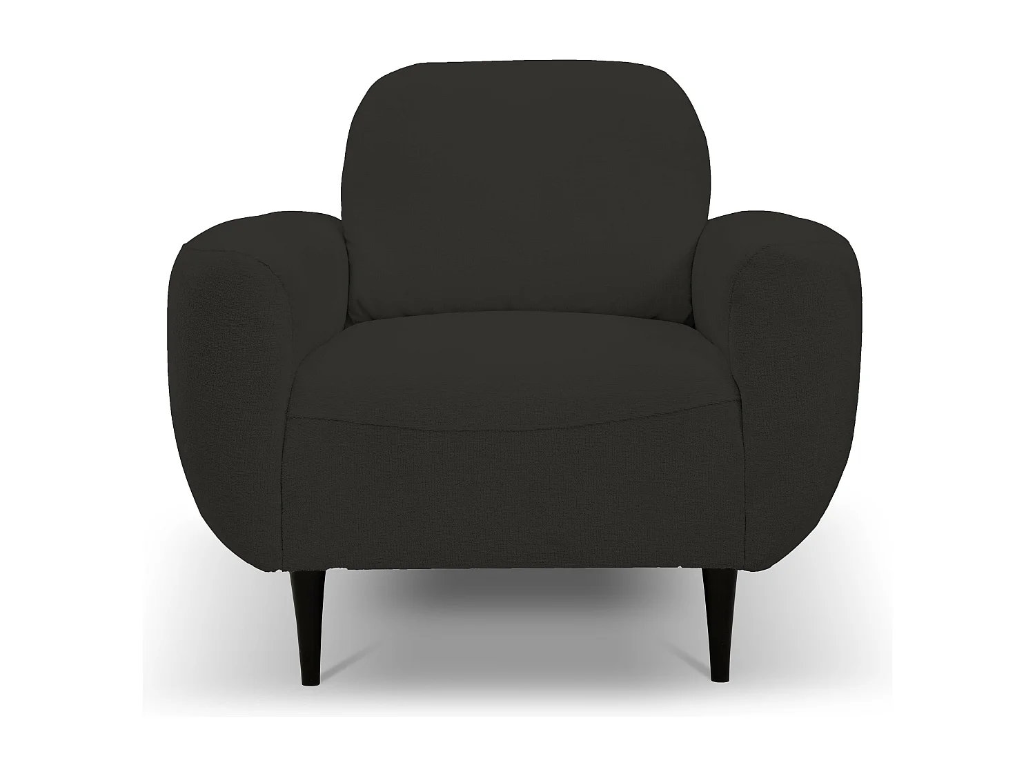 Fotel BOHO nowoczesny elegancki z drewnianymi nogami, z oparciem i podłokietnikami, do salonu i biura, rozmiar: 90x91x102cm CZARNY