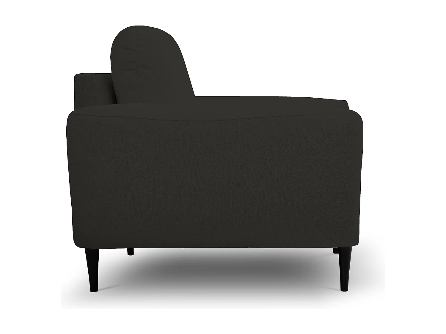 Fotel BOHO nowoczesny elegancki z drewnianymi nogami, z oparciem i podłokietnikami, do salonu i biura, rozmiar: 90x91x102cm CZARNY