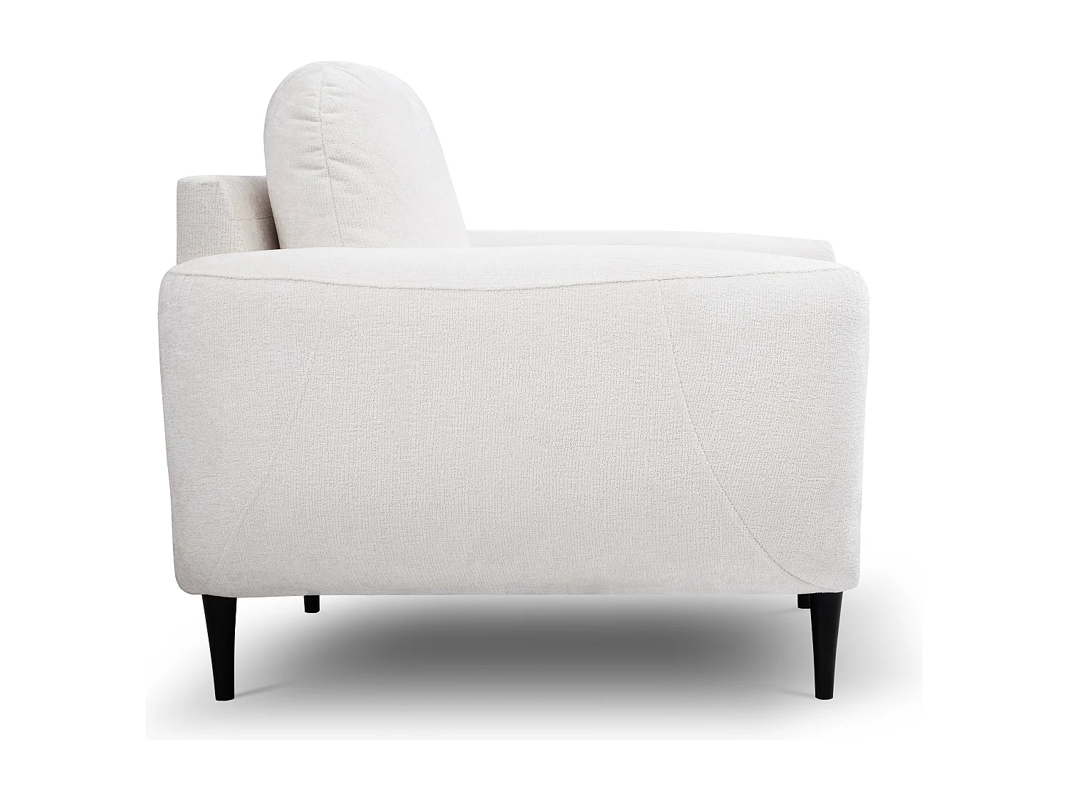 Fotel BOHO nowoczesny elegancki z drewnianymi nogami, z oparciem i podłokietnikami, do salonu i biura, rozmiar: 90x91x102cm KREMOWY