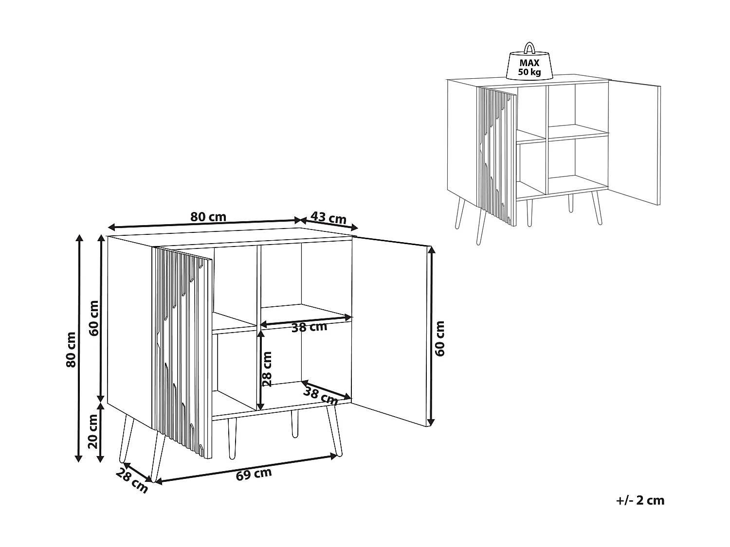 Armadio DALCROSS Legno Marrone/ Nero