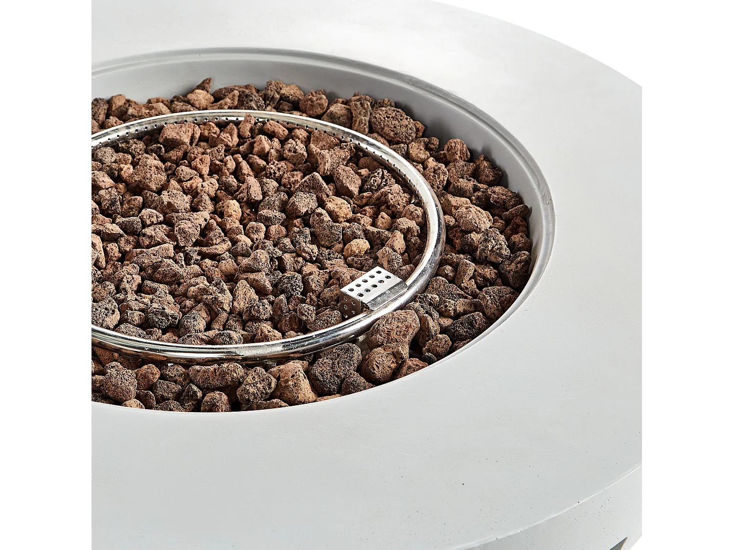 Foyer à gaz SURTSEY Béton Gris clair