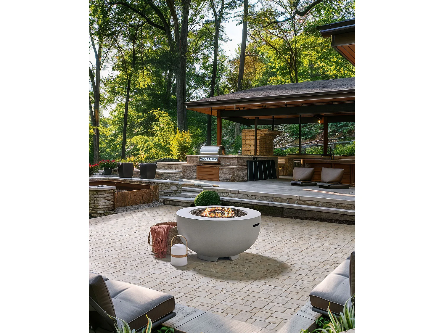 Palenisko ogrodowe jasnoszare DAISETU