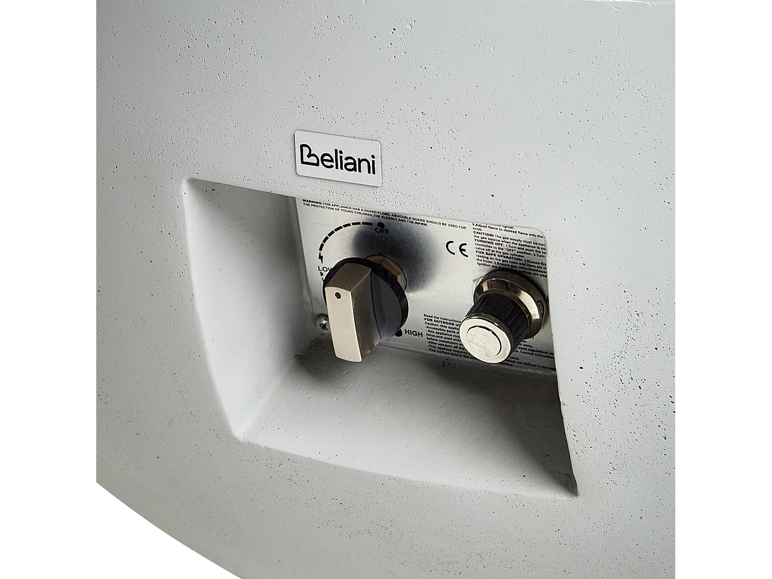 Foyer à gaz DAISETU Béton Gris clair