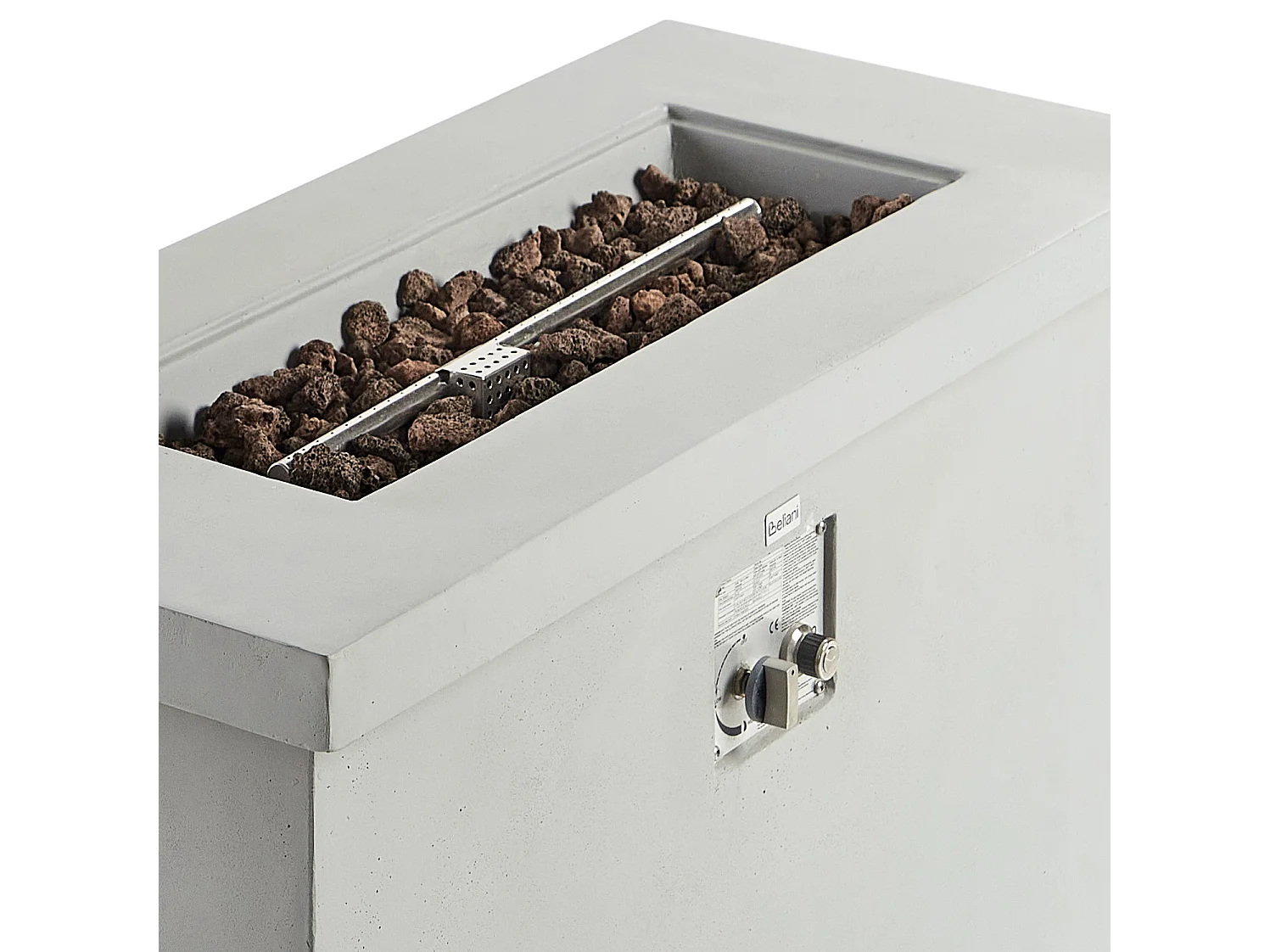 Camino a gas AMBRIM Cemento Grigio chiaro