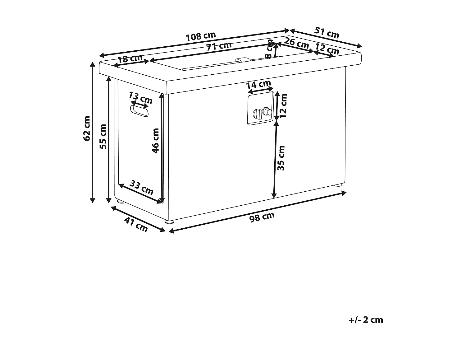 Foyer à gaz AMBRIM Béton Gris clair