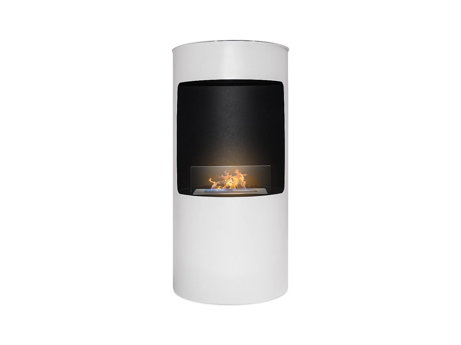 Giulio Cesare - Lareira a bioetanol de chão, dimensões ⌀40xH80 cm dove cinzento branco