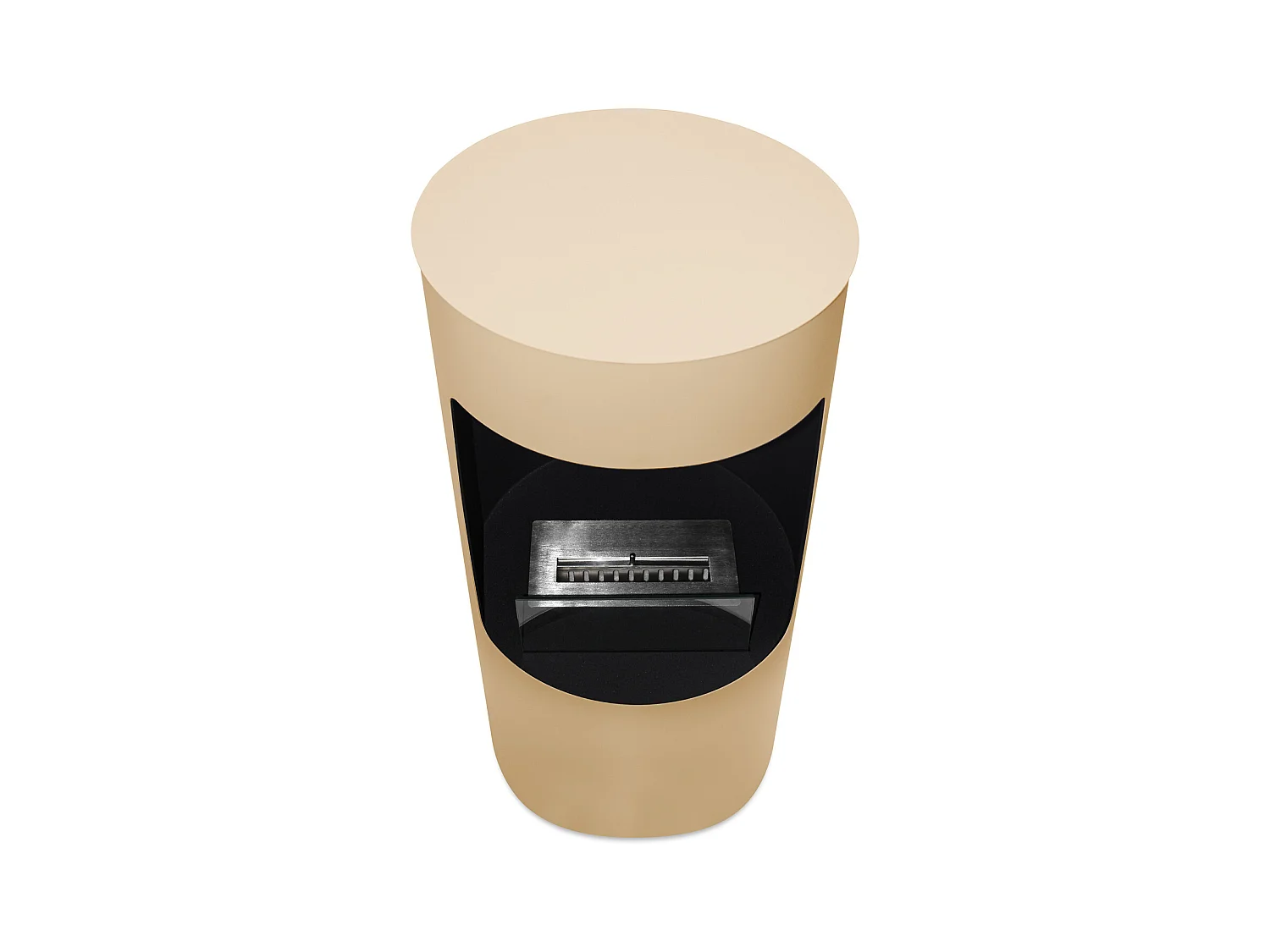 Giulio Cesare - Lareira a bioetanol de chão, dimensões ⌀40xH80 cm, cinzento pomba