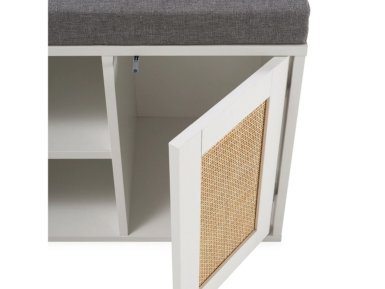 Banco zapatero Rafael Color Blanco 6 Huecos y 1 Puerta