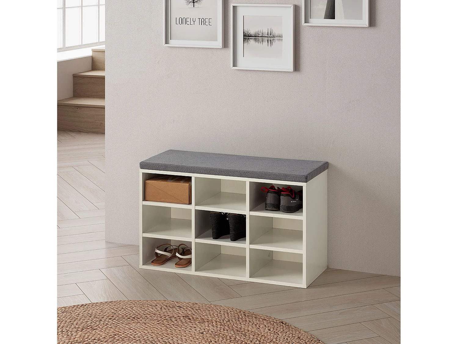 Banco zapatero Samuel Color Blanco 9 Huecos