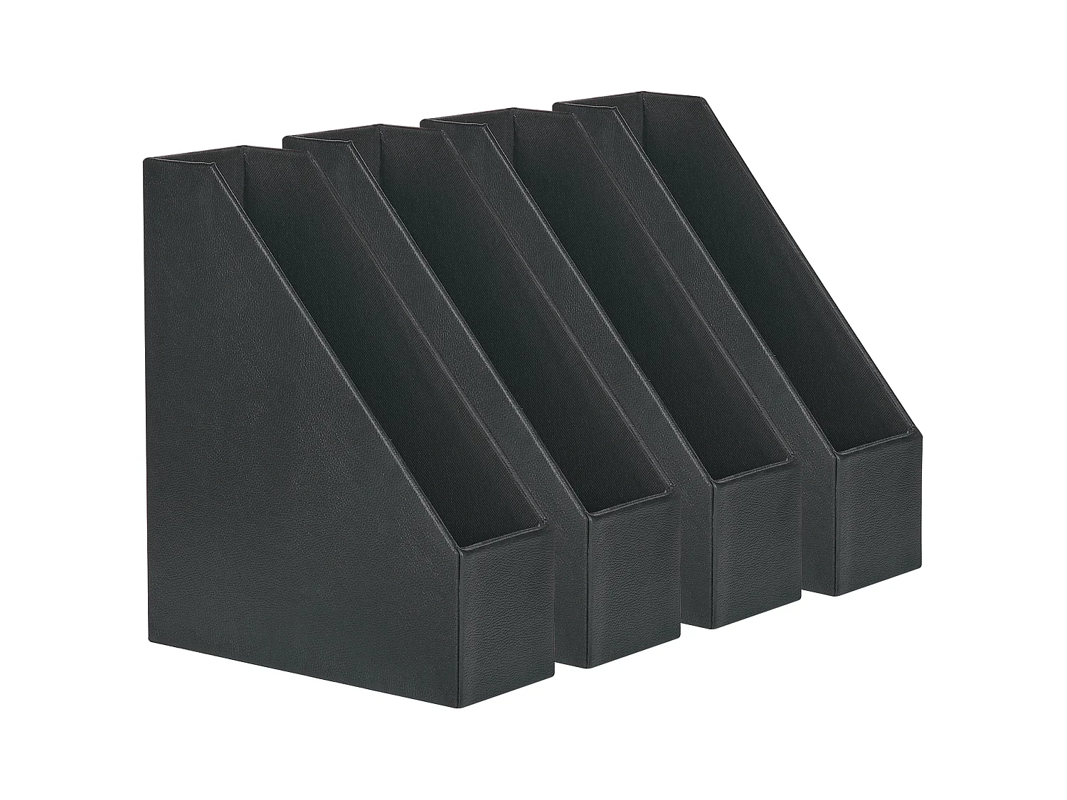 Lot de 4 porte-dossiers SUMER Cuir PU Noir