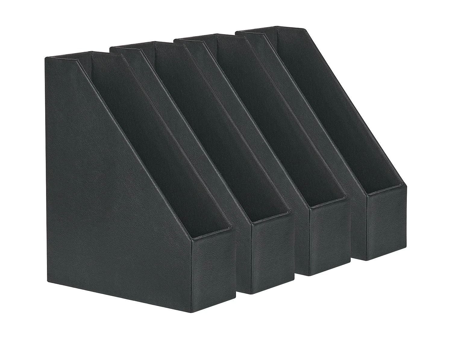 Lot de 4 porte-dossiers SUMER Cuir PU Noir