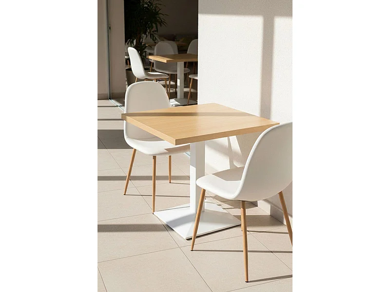 Mesas Bar - Mesa Kuat White 70 cm - Madera clara
